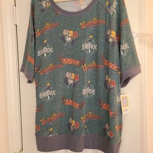 LuLaRoe Jane short sleeve sweatshirt